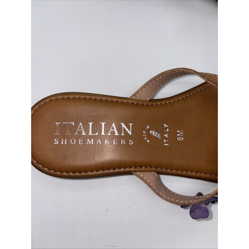 Italian Shoemakers Floral Thong Sandals, Size 8 - Picture 3 of 6